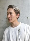 七三分け × グラデーションシルバー