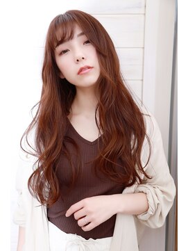 オーシャン(Ocean) [OCEAN Hair&Life藤原純]小顔無造作カールロング☆艶ベージュ☆