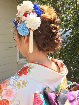 びゃんびゃん 江端店 編込み成人式スタイル