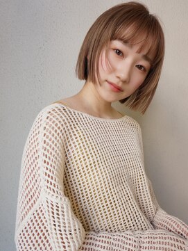 ブゾン(buZon) 【buZonブゾン】顔まわりレイヤー×ハイトーンミニボブ