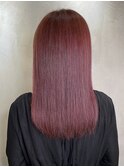 20代30代40代髪質改善カラーレッドアッシュ艶感ミディ