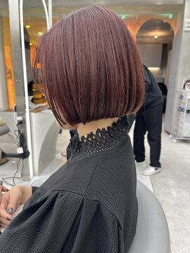 ロンドルーチェ 心斎橋(Lond luce) ダークアッシュ/ミディアムレイヤーカット［髪質改善/縮毛矯正］