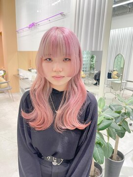 ユーリ(JUURI) ピンク/ホワイト/インナーカラー/透明感/カラー♪