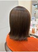 【bel.高野】グレージュカラー/シルキーベージュ/斜めバング