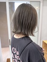 オーリーエトワ 御器所(oorry.etwa) オリーブグレージュミディアムレイヤー髪質改善ブルーカラー