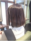 シンプルストレート大人ミディナチュラルブロンドベージュ立川