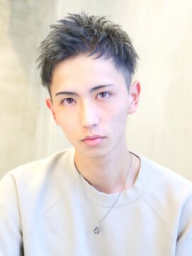 クロト 福岡本店(KUROT) ツーブロック刈り上げビジネス短髪束感黒髪アップバング