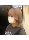 #ミルクティベージュ#ブリーチカラー#ケアブリーチ