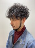 王道マッシュ×スパイラルパーマ