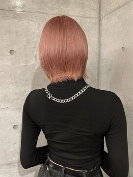 オーオシカシカスペース(OOO YY Space) ピンクベージュ/ペールピンク/ボブウルフ/ミルクティピンク