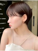 ミニウルフレイヤーカット顔周り前髪韓国ショートボブ/新宿