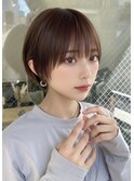 ナチュラルマッシュショート#髪質改善#地下風縮毛矯正