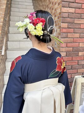 テトラ バイ ネオリーブ 横浜西口店(tetra by neolive) タイトシニヨン　ヘアセット　水引き　卒業式袴着付け　横浜★