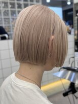 サンクマーケット 渋谷(cinq MARKET) 渋谷ブリーチカラータッセルボブ顔周りレイヤー切りっぱなしボブ