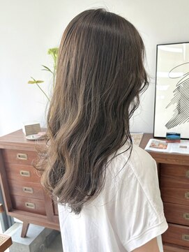 ヘアー アイス 御器所本店(HAIR ICI) ブリーチなしカラーワンカラーオリーブブラウン夏カラー秋カラー