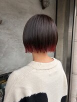 スロウ(Slow)&nbsp;毛先カラー/裾デザイン/レッドオレンジ