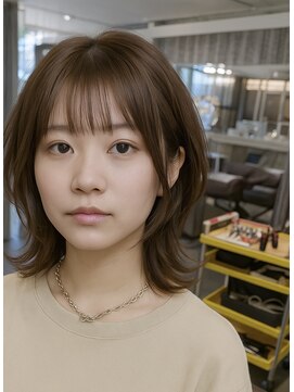 ナチュラル可愛い＊レイヤーミディボブ♪