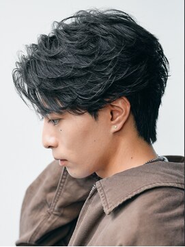 フィフス トウキョウ (fifth TOKYO) 渋谷フェザーパーマアップバングヘアメンズカット毛流れパーマ