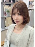 タッセルボブ前髪ありタンバルモリ20代30代40代50代韓国風ボブ