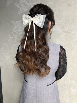 コトナ(kotona) 【リボンハーフアップヘアアレンジ】ヘアセットシニヨンカチモリ