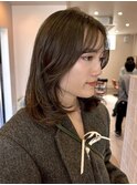 《U鎌倉/髪質改善》柔らかなミディアムレイヤー/透明感ブラウン