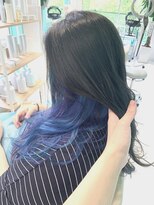 ワクヘアー(WaKu hair)&nbsp;ブルー＋パープルMIXインナーカラー