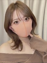 リアイス(Re:ICE) ミニウルフ/くすみブルー/流れるレイヤー/インナーハイライト