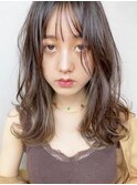 ふんわりカールの愛されロング×シースルーバング＊こなれヘア