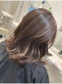 \白髪ぼかしハイライト×マロンベージュ/
