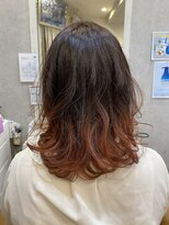 ヘアーサロン キー(Key)&nbsp;ダークオレンジグラデーション
