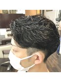 ツーブロックメンズカットナチュラル束感ショート20代30代40代