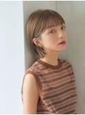 シアーバングの丸みボブ