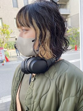 カフ(CAF) 【CAF 照下 インナーカラー×スパイラルパーマ】