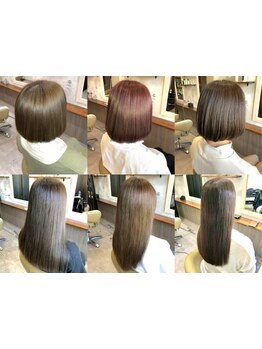 縮毛矯正後に保湿ミストで髪に栄養や潤いを与え、ダメージやパサつきを軽減◎しっとり自然なストレートに♪