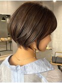 30代40代大人女性/前髪ありショートボブ/ショートヘア/髪質改善