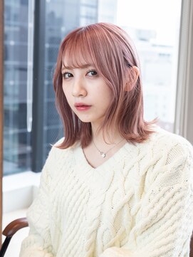 アフロート ギンザ(AFLOAT GINZA) 【白川】20代30代40代切りっぱなしボブペールピンク23.5.11