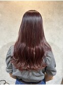 【庄内/ヘアカラー】チェリーピンク・暖色カラー