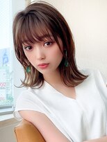 アフロート ディル(AFLOAT D'L)&nbsp;大人かわいい 2wayバング  グレージュ くびれヘア 髪質改善