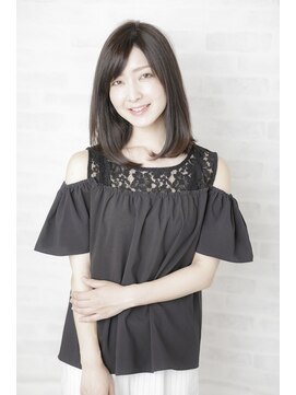 アフロディーテ 銀座(APHRODITE GINZA) 黒髪/グレーベージュ/レイヤーロング/前髪パーマ/銀座