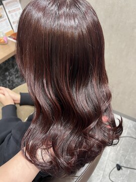 テラスヘア 新潟駅南(TERRACE hair) 【艶髪】ブリーチ無しで高発色！ワインレッド◇