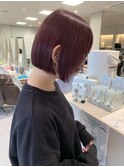 《畑中結衣》ぱつっとボブ/ボブスタイル/暖色カラー
