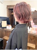 セクションカラー◎ピンク×ベージュ【横須賀中央 Really】
