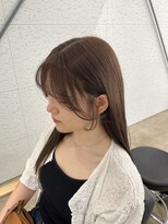 ビーヒアナウ N゜03 金沢駅西店(BE HERE NOW)&nbsp;【韓国ヘア/顔まわりレイヤー/明るめベージュ/ピンクベージュ】