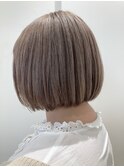 ミルクティーベージュ韓国風巻きグレージュブロンドロング3