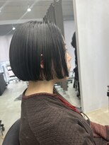 エトラ 渋谷店(etora)&nbsp;丸みボブ ミニボブ ダークオリーブ