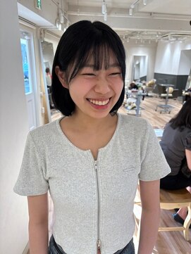 ハイライトカラー暗髪艶カラー7.27