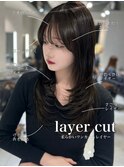 韓国風前髪カット◎2wayバング小顔見せ暗髪レイヤーカット