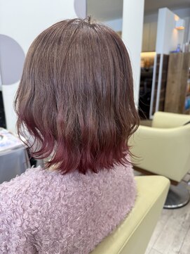 マヤ 昭和店(MYA) 裾カラー/ピンク/くびれボブ