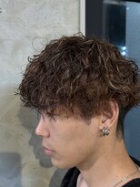 ルーメン 岐阜(ROOO MEN) メンズプードルブラウンミルクティーハイライト