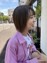 ヘアーサロン グラブ(hair Salon grab)&nbsp;切りっぱなしボブ×ナチュラルブラウン